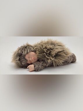 Adorable Anne Geddes Hedgehog Sleeping Baby, 90s Vintage Collectible
